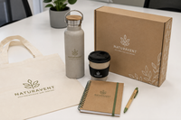 Sets ecológicos personalizados para empresas con productos sostenibles